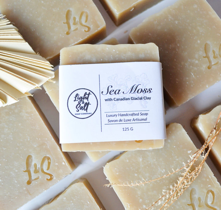 Sea Moss Soap with Canadian Glacial Clay - Face and Body Bar Soap