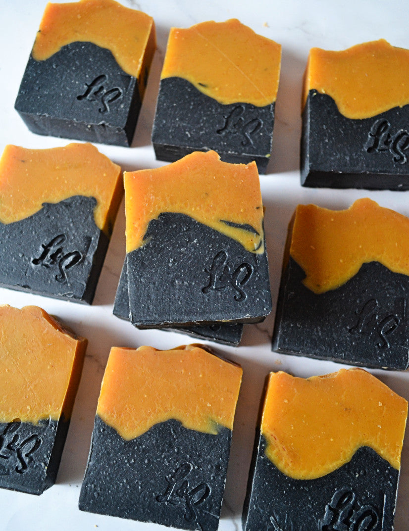 Citrus Sunrise Activated Charcoal and Turmeric Soap Bar