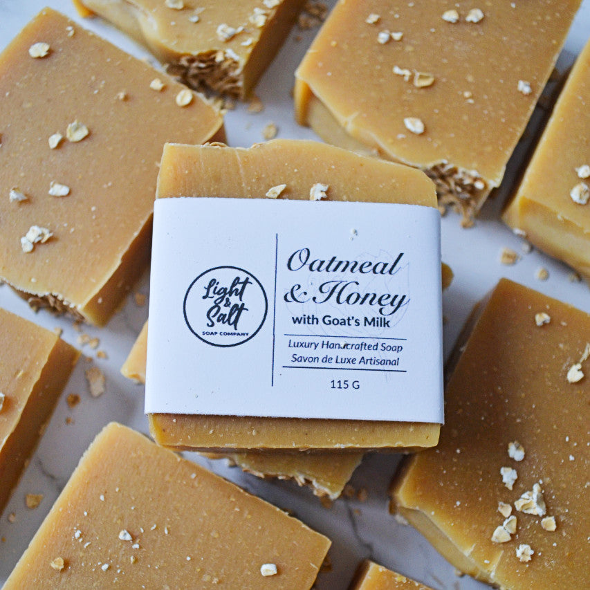 Oatmeal & Honey with Goat's Milk Bar Soap -unscented soap for sensitive skin