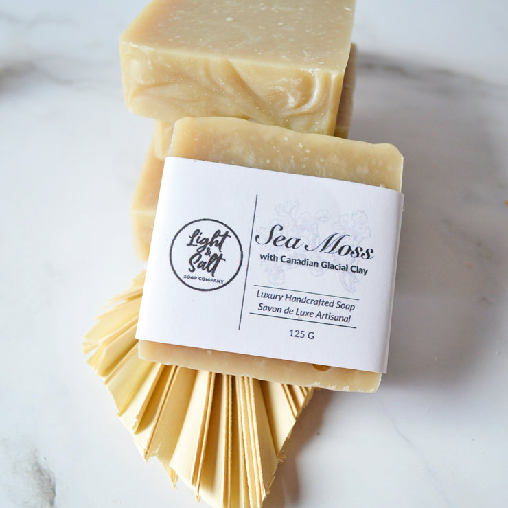 Sea Moss Soap with Canadian Glacial Clay - Face and Body Bar Soap