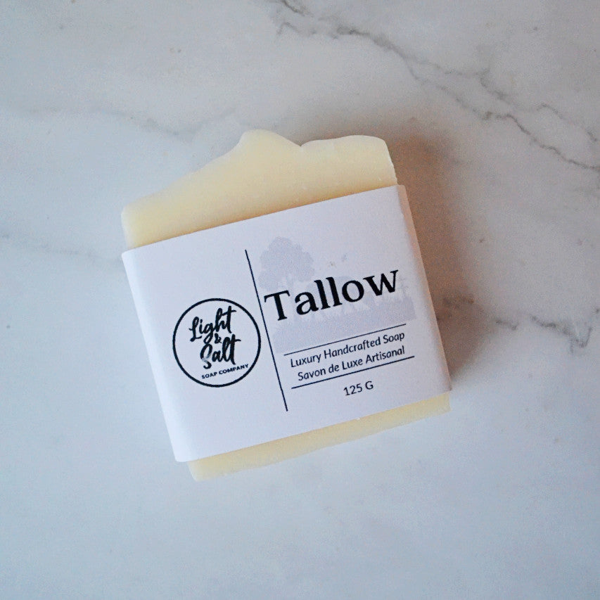 Unscented Tallow Soap (Fragrance Free) | All Natural Tallow Soap Soap for Sensitive Skin