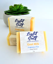 wrapped goat milk soap unscented and naturally coloured